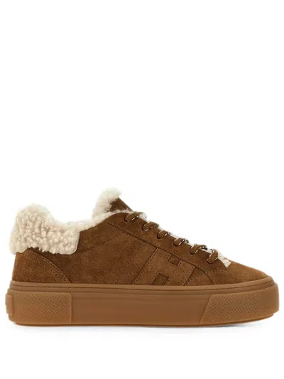 Hogan Crosswind Sneakers In Animal Print