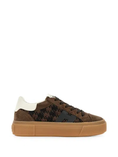 Hogan Skater-inspired Low-top Sneakers With Memory Foam Insole In Brown