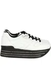 Hogan Crystal-embellished Platform Sneakers In White