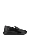Hogan Cube Platform Loafers In Black