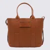 Hogan Leather Tote Bag With Detachable Strap In Brown