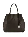 Hogan Dark Brown Script Medium Tote In Brown
