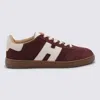 Hogan Dark Red Leather Sneakers In Burgundy