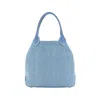 Hogan Cotton Denim Tote Bag In Blue