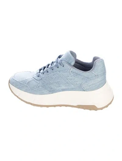 Pre-owned Hogan Denim Chunky Sneakers In Blue