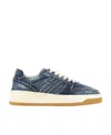 Hogan Denim-effect Lace-up Sneakers In Multicolor