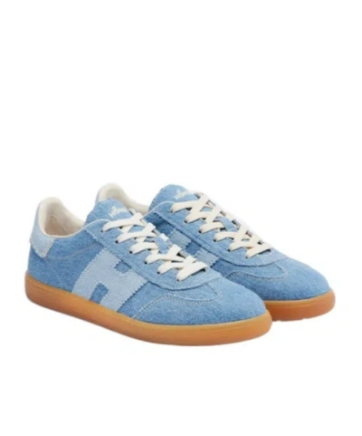 Hogan Denim Sneakers In Blue