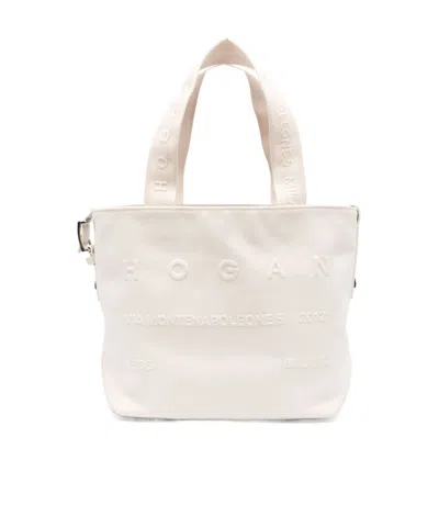 HOGAN HOGAN MEDIUM SCRIPT OPEN TOP TOTE BAG