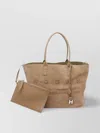 Hogan Double Strap Tote Bag With Suede Finish