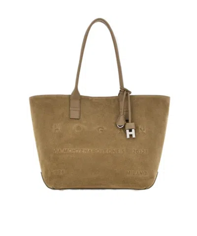 Hogan Double-handle Tote Bag In Green