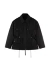 Hogan Drawstring Pocket Jacket In Black