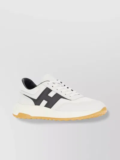 Hogan Dual-tone Leather Hyperlight Sneakers In White