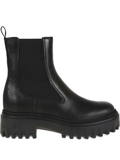 Hogan Elastic-panel Platform Chelsea Boots In Black
