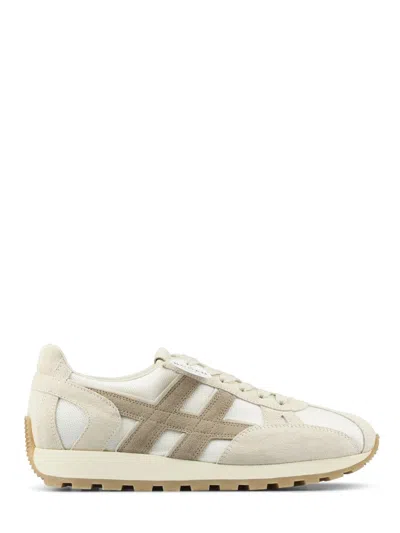 Hogan Elevated Neutral Sneakers With Textured Detailing