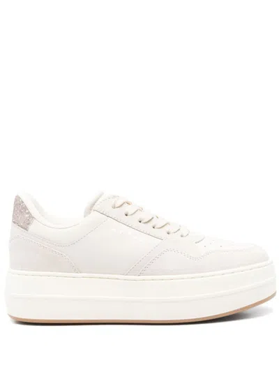 Hogan Elevated Platform Sneakers With Glossy Finish In Multi