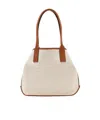 Hogan Embossed-logo Canvas Tote Bag In Neutral