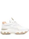 Hogan Hyperactive Leather And Suede Sneakers In Weiss