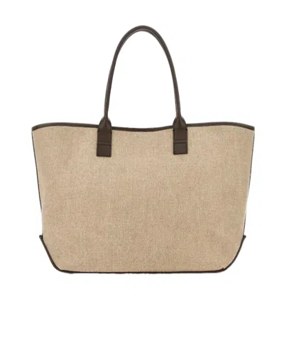 Hogan Embossed-logo Padlock Tote Bag In Neutral