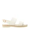 Hogan Woman Sandals Cream Size 8 Leather In White