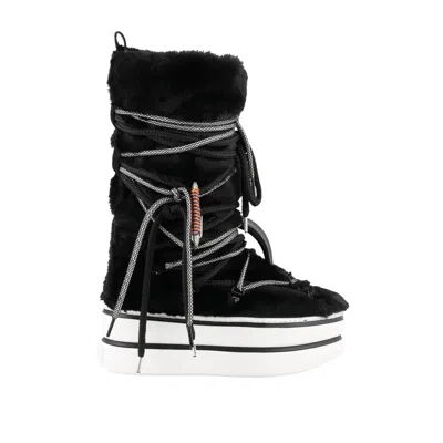 Hogan Faux Fur Snow Boots In Multi