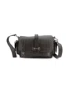 Hogan Flap Bag Crocodile-print Leather In Brown