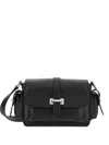 Hogan Flap Small Leather Crossbody Bag In Black