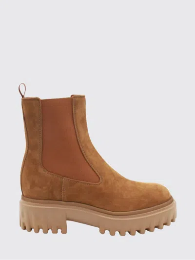 Hogan Flat Ankle Boot  Woman Color Brown