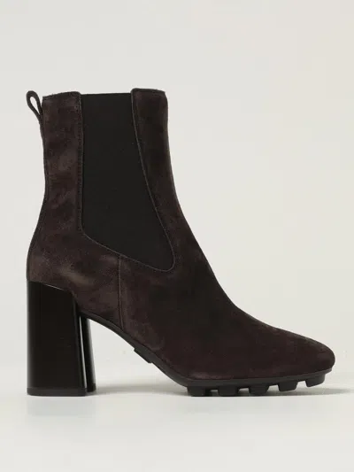 Hogan Flat Ankle Boots  Woman Color Earth In Brown