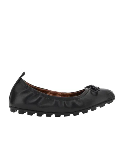 Hogan Flat Ballerina Shoes In Black
