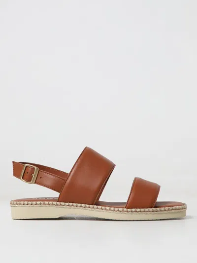 Hogan Flat Sandals  Woman Color Brown In Braun