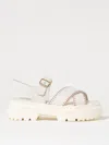 Hogan Woman Sandals Off White Size 6.5 Leather In White