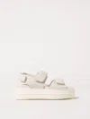 Hogan Round-headed Flat Sandals In White