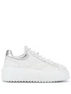 Hogan Striped Leather Lace-up Sneakers With H Detail