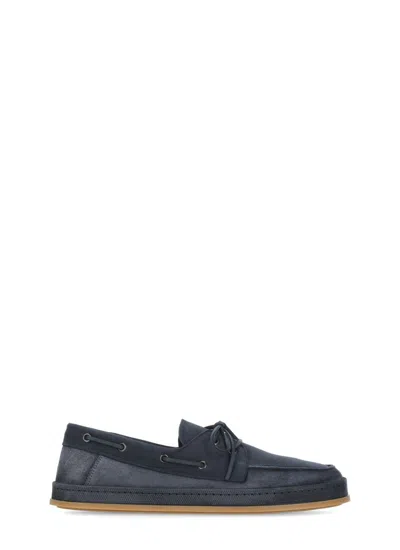 HOGAN HOGAN LEATHER BOAT MOCCASIN
