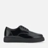 Hogan Lace-up Black Leather Shoes With Textured Sole In Black