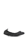 Hogan 'h684' Leather Ballerinas In Black
