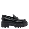 Hogan Chunky Leather Loafers In Black