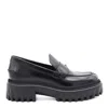 Hogan Chunky Leather Loafers In Black