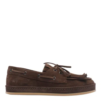 Hogan Flat Shoes In Brown