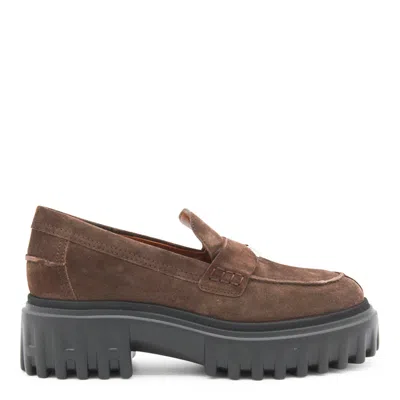 Hogan Flat Shoes Brown