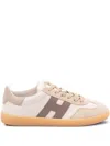 Hogan Cool White Leather Sneakers In Multi