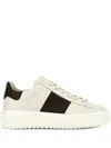Hogan Sneakers Striped Panel Flat Sole In Multi