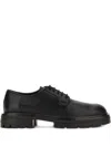 Hogan Chunky Sole Round Toe Derby Shoes In Black