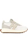 Hogan High-top Sneakers Suede Inserts In Neutral