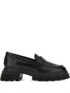 Hogan 10-storey Smooth Leather And Workwear Sole Loafers Shoes In Multi