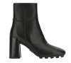 Hogan H695 Leather Ankle Boots In Black