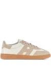 Hogan Light White Sneakers With Smooth And Suede Textures In Multicolor