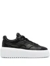 Hogan Low Top Leather Platform Sneakers In Multicolor