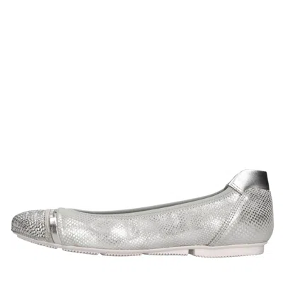 Hogan Flat Shoes Silver In Argento Metallici E Grigi