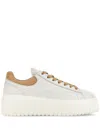 Hogan H-stripes Low-top Round-toe Sneakers In White